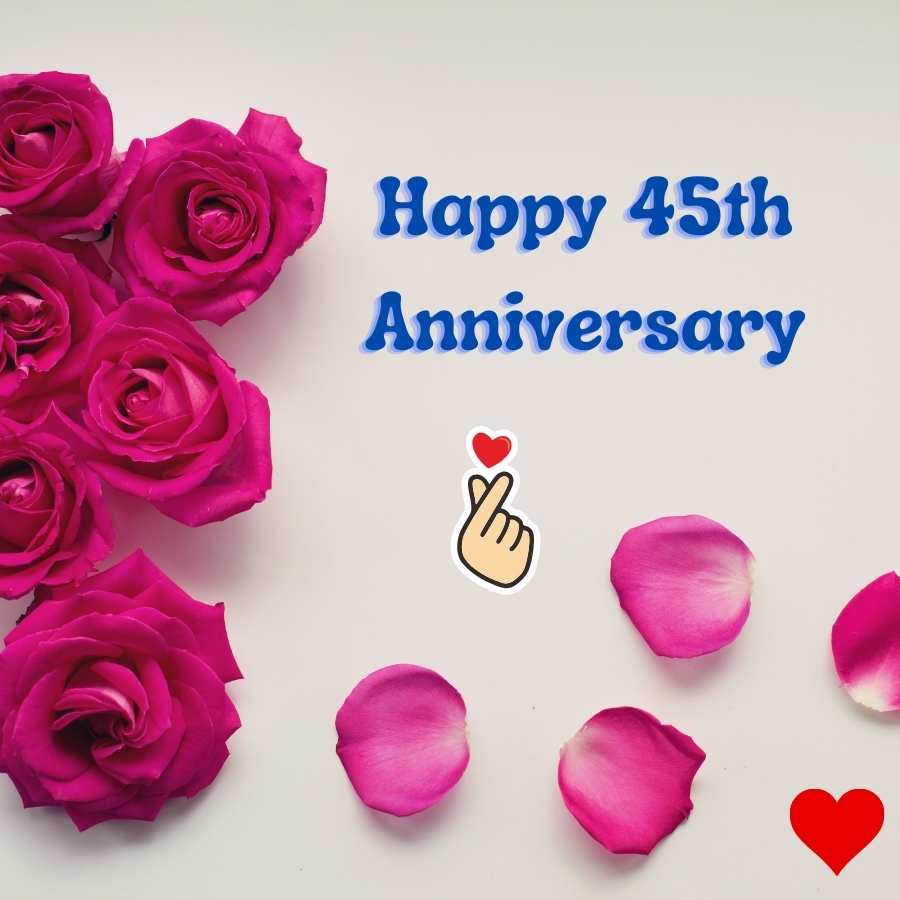happy 45th anniversary wishes for wife